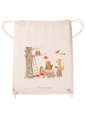 Mr. & Mrs. Panda Gym Rucksack Waldtiere Picknick ohne Spruch in Creme