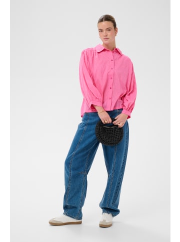 Kaffe Langarm - Hemd KAgabriela Baggy fit in Pink Power