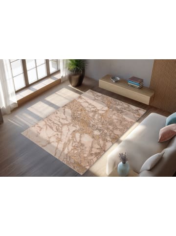 Vivorum Wohnzimmer Kurzflor Teppich Mineral 425 in gold
