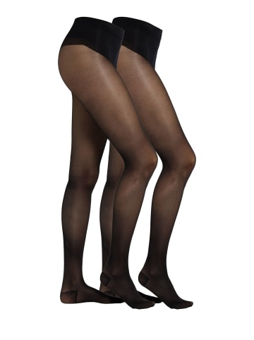 camano Strumpfhose 2er Pack fine functional 40 Denier in Schwarz