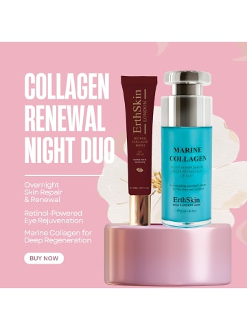 ErthSkin Marine Collagen Night Repair Serum & Retinol Augencreme Set