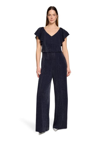 Vera Mont Hosenanzug im Glitzer-Look in Dunkelblau/Grau