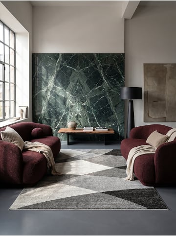 KADIMA DESIGN Kurzflorteppich Abstrakt pflegeleicht Wohnzimmer Schlafzimmer Modern in Grau