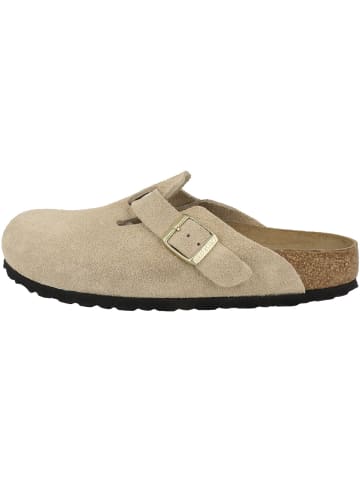 Birkenstock Clogs Boston Veloursleder schmal in beige