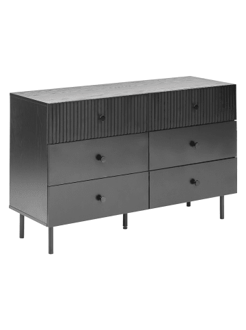 Beliani Kommode COVENTRY in Schwarz - (W) 120 x (H) 75 x (L) 41 cm