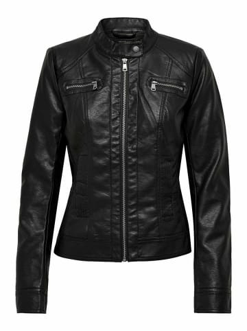 ONLY Lederjacke für Damen in schwarz