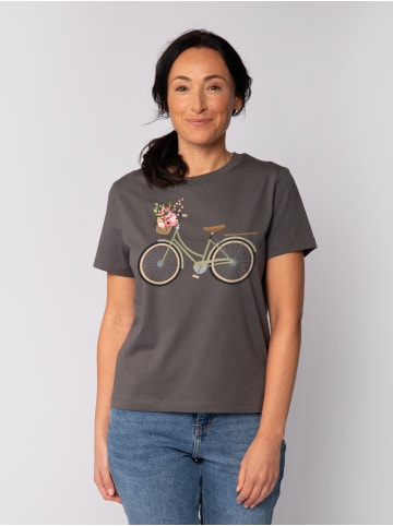 wat? Apparel T-Shirt Damenfahrrad in Grau