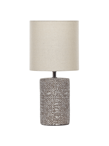 Beliani Tischleuchten IDER in Braun/Beige - (W) 20 x (H) 43 x (L) 20 cm