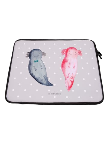 Mr. & Mrs. Panda Laptoptasche Axolotl Freundin ohne Spruch in Grau Pastell