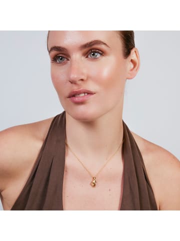 Halskette mit funkelnden Zirkonia-Steinen, veredelt mit 18 Karat Gelbgold – Girl