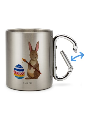 Mr. & Mrs. Panda Becher Hase Eier Malen ohne Spruch in Silber