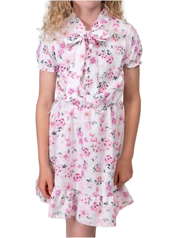 Kmisso Kleid in Weiß - Rosa