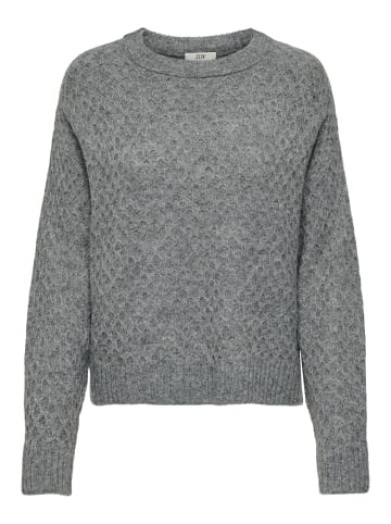 JDY Strickpullover in Medium Grey Melange