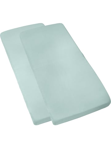 Erwin Müller Single-Jersey Kinder-Spannbettlaken im 2er-Pack Murnau in jade