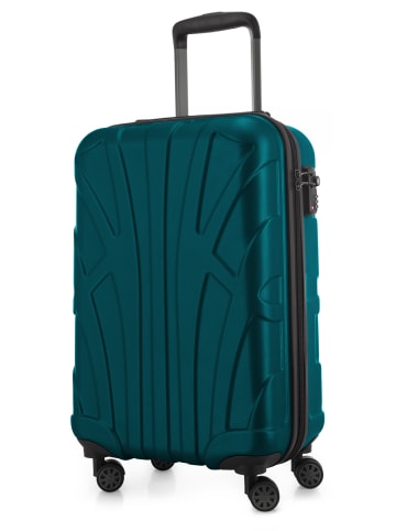 suitline Handgepäckkoffer 55x35x20 cm Carry-On 55cm Hartschale 34 L in Aquagrün