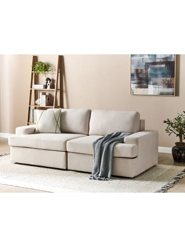 Beliani 3-Sitzer Sofa ALLA in Beige - (W) 208 x (H) 86 x (L) 112 cm