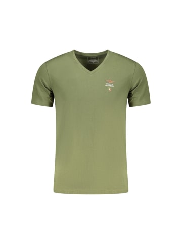 Aeronautica Militare Grünes Baumwoll-T-Shirt