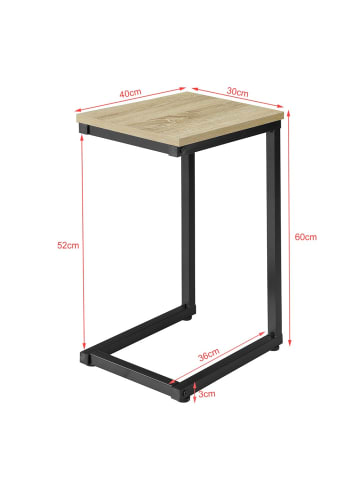 SoBuy Beistelltisch in Eiche natur - (W) 30 x (H) 60 x (L) 40 cm