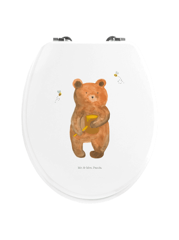 Mr. & Mrs. Panda Klo-Deckel Bär Honig ohne Spruch in Weiß