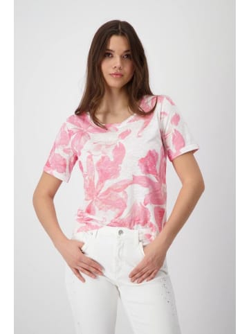 monari T-Shirt in pink smoothie gemustert