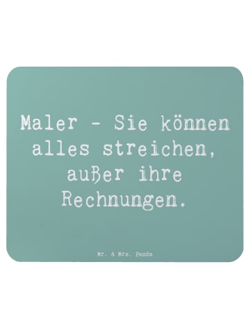 Mr. & Mrs. Panda Mousepad Spruch Maler Rechnung mit Spruch in Meeresbrise