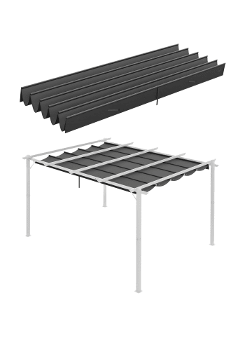 Outsunny Ersatzdach 250L x 255B x 6H cm Dunkelgrau