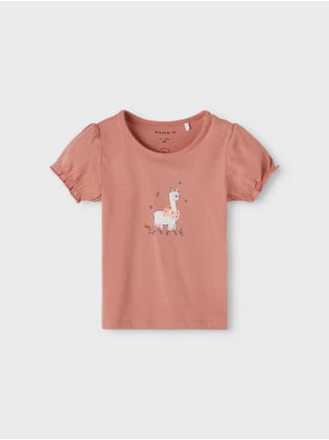name it Mädchen T-Shirt mit Giraffen Motiv in Rosa