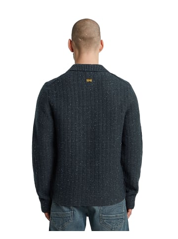 G-Star Raw Polo Collar Half Zip Knit india ink