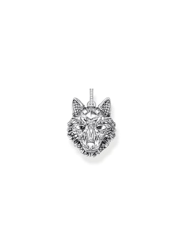 Thomas Sabo Anhänger Wolf Gesicht in silber, weiß, schwarz