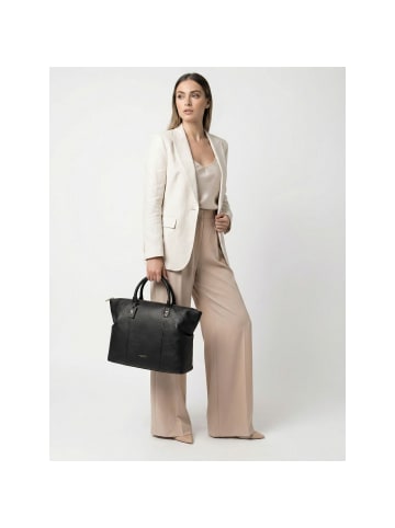 Lazarotti Bologna Leather Shopper Tasche Leder 36 cm black