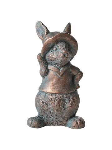 Beliani Gartenfigur KONAKRY in Braun/Blau - (W) 22 x (H) 37 x (L) 16 cm