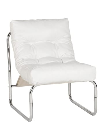 KADIMA DESIGN Retro Loungesessel, Design Style, Modular, Empfang, Chromkufen in Weiß