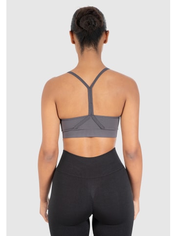 SMILODOX Sport BH Solid Scrunch Icon in Anthrazit