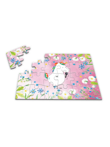 Mr. & Mrs. Panda Puzzle Einhorn Sänger ohne Spruch in Rot Pastell