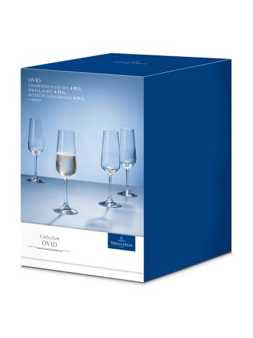Villeroy & Boch 4er Set Champagnergläser Ovid 250 ml transparent in transparent