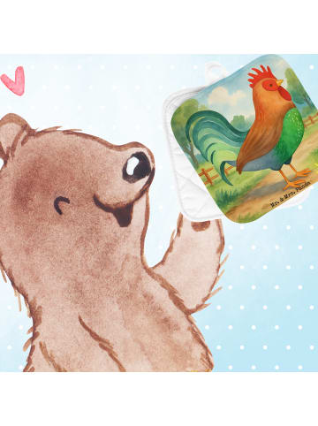 Mr. & Mrs. Panda Topflappen Hahn Korn Design ohne Spruch in Weiß