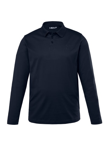 Men Plus Poloshirt in navy blau