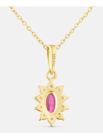 Diamant L'éternel Kette mit Anhänger, mit Rubin, 375 Gelbgold