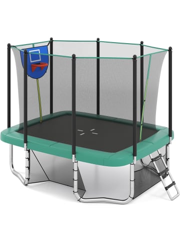 COSTWAY Trampolin Outdoor rechteckig in Grün