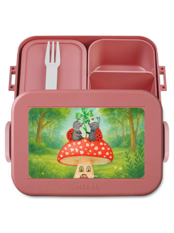 Mr. & Mrs. Panda Bento Box Marienkäfer Fliegenpilz Design ohne S... in Rot Pastell