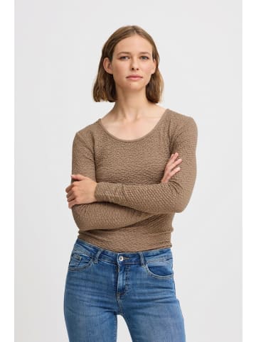 b. young BYPOLI LS TSHIRT - slim fit in Walnut