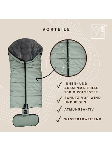 Kaiser Naturfellprodukte Kinderwagen Fußsack Sandy salbei green