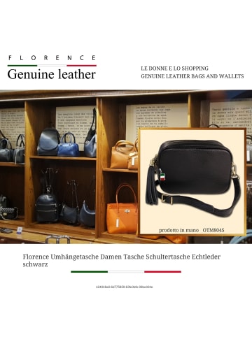 Florence Leder Umhängetasche Florence Tasche schwarz ca. 20cm