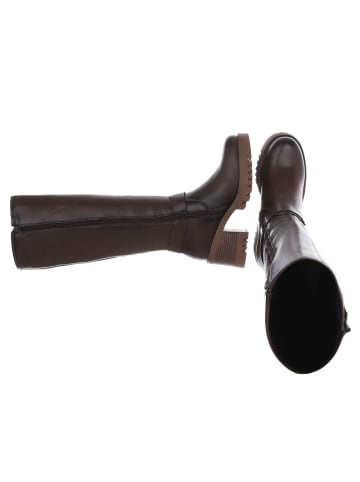 Ital-Design High Heel in Braun und Bronze