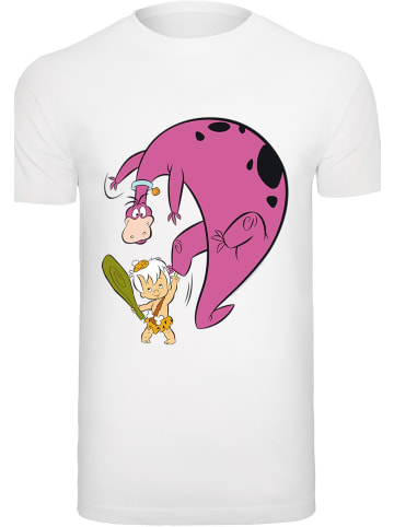 F4NT4STIC T-Shirt T-Shirt Die Familie Feuerstein Bamm Bamm And Dino in weiß