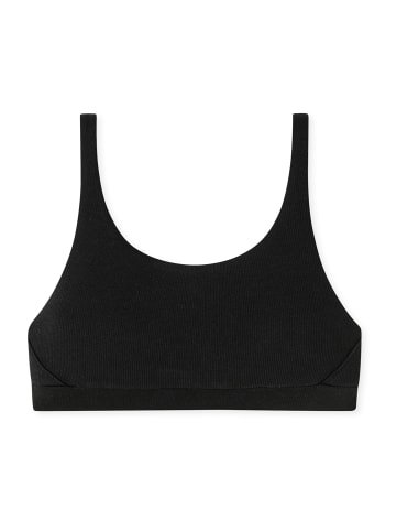 Schiesser Bustier Pure Rib in Schwarz
