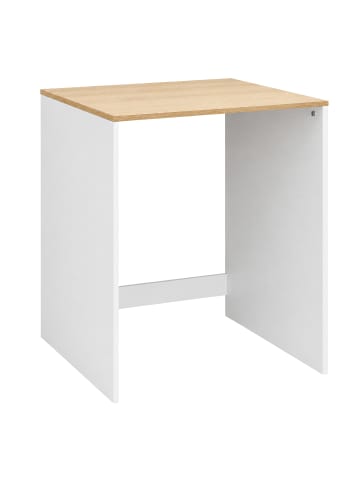 relaxdays Waschmaschinenschrank in Weiß/ Natur - (B)68 x (H)88 x (T)60 cm