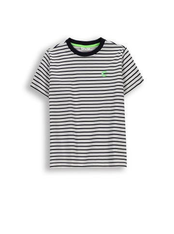 Coccodrillo Gestreiftes T-Shirt mit kurzen Ärmeln in dunkelblau