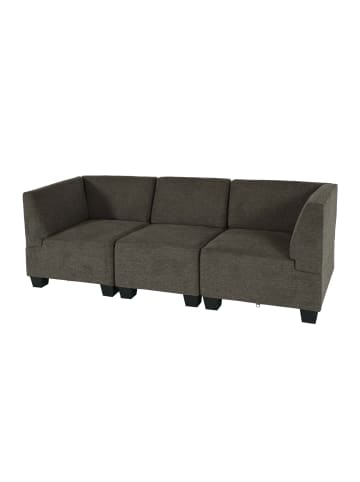 MCW Modular 3-Sitzer Sofa Moncalieri, Braun, hohe Armlehnen