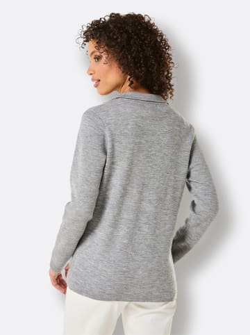 creation L Strickjacke in steingrau-meliert